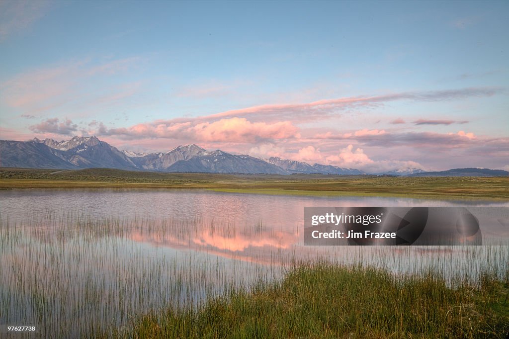 Alkaline Pond in the Alpenglow