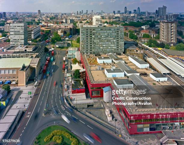 View of Elephant and Castle prior to the re-generation program, London Borough of Southwark. England.