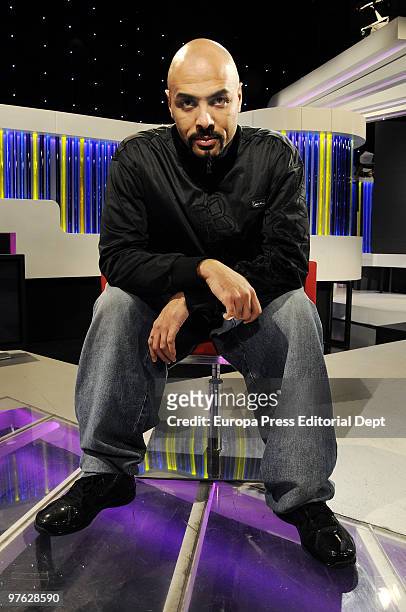 El Chojin' poses during a portrait session on March 10, 2010 in Madrid, Spain. 'El Chojin' is the first hip hop singer that presents a news tv...