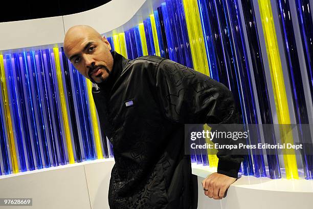 El Chojin' poses during a portrait session on March 10, 2010 in Madrid, Spain. 'El Chojin' is the first hip hop singer that presents a news tv...