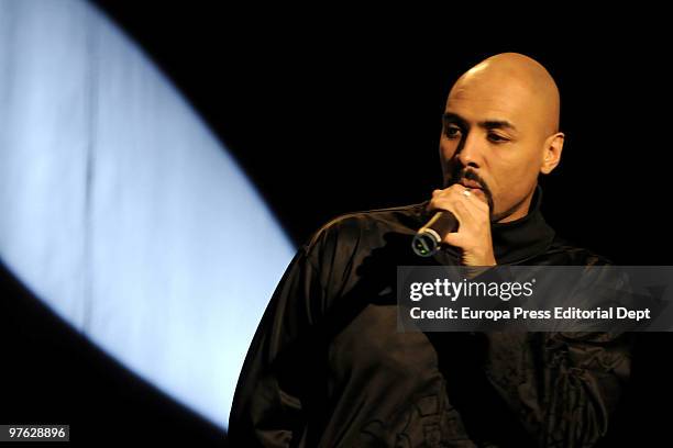 El Chojin' poses during a portrait session on March 10, 2010 in Madrid, Spain. 'El Chojin' is the first hip hop singer that presents a news tv...