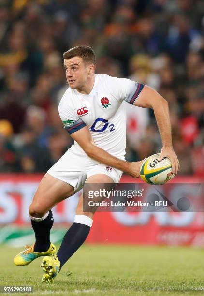 George Ford of England during the Rugby Union tour match between South Africa and England at Toyota Stadium on June 16, 2018 in Bloemfontein, South...