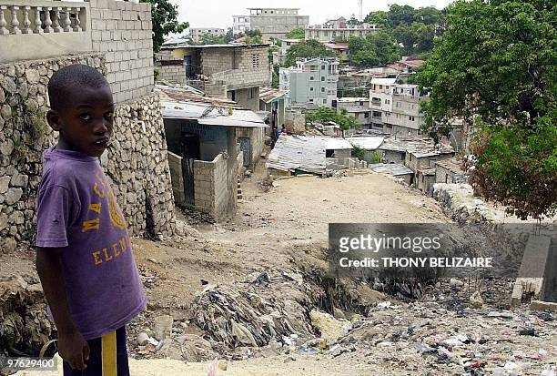 An August 25 2008 view of the "Jalousie" slum of Port-au-Prince, Haiti. AFP PHOTO/THONY BELIZAIRE