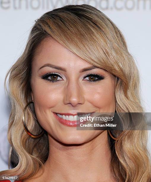 Actress Stacy Keibler arrives at the Las Vegas premiere of "She's Out of My League" at the Planet Hollywood Resort & Casino on March 10, 2010 in Las...