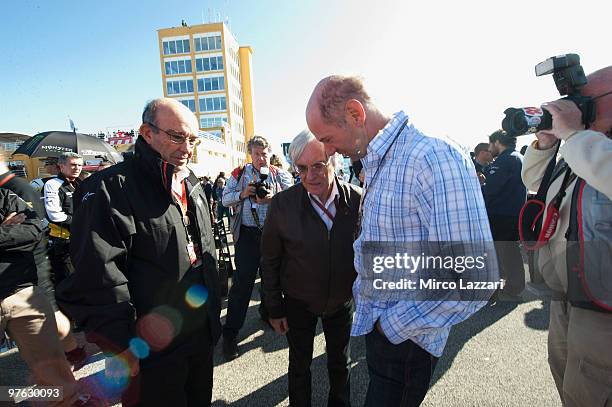 Bernie Ecclestone on the MotoGP of Valencia grid at the Valencia Circuit on November 8, 2009 in Valencia, Spain.