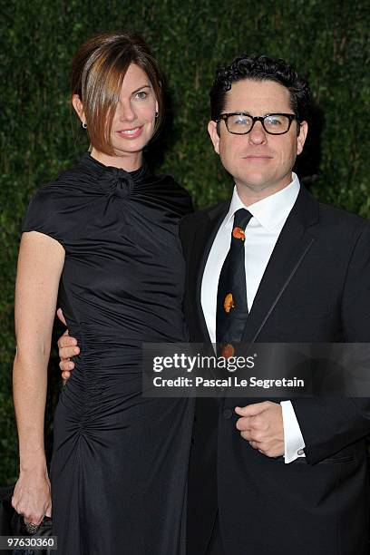 Producer J.J. Abrams and Katie McGrath arrive at the 2010 Vanity Fair Oscar Party hosted by Graydon Carter held at Sunset Tower on March 7, 2010 in...