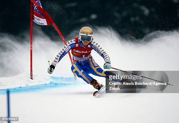 Maria Pietilae-Holmner of Sweden during the Audi FIS Alpine Ski World Cup Women's Giant Slalom on March 11, 2010 in Garmisch-Partenkirchen, Germany.