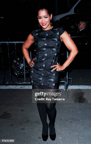 Television personality Lisa Wu Hartwell enters Skylight Studio on March 10, 2010 in New York City.