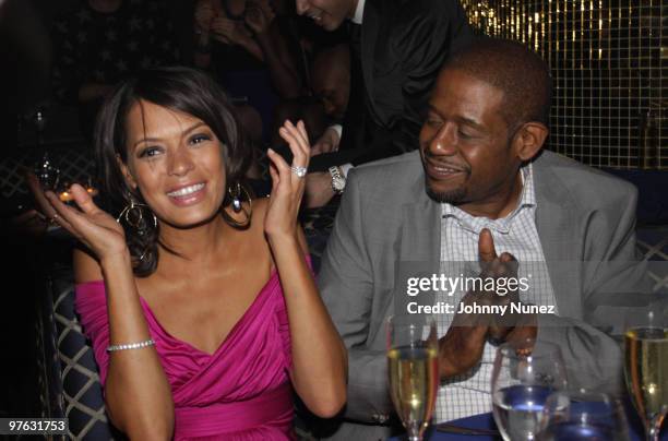 Keisha Whitaker and husband Forest Whitaker attend Keisha Whitaker's birthday dinner at Juliet Supper Club on March 10, 2010 in New York City.