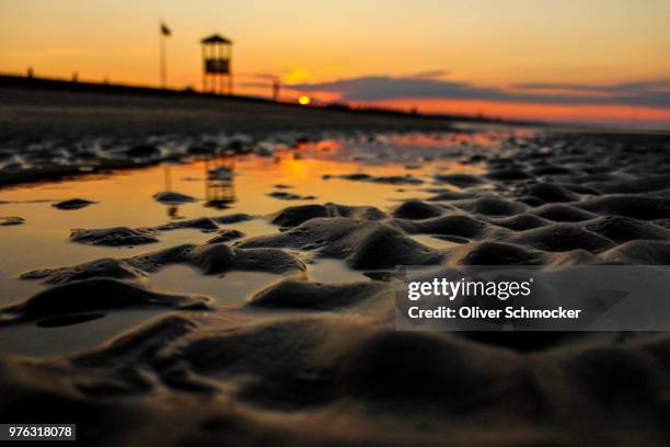 sunrise in bibione - bibione stock pictures, royalty-free photos & images