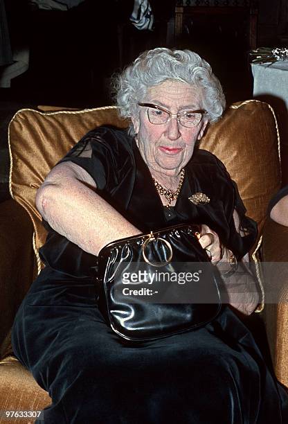 Picture dated in March 1971 in Paris of English writer Dame Agatha Christie. Agatha Christie, born Miller in Torquay, Devon, wrote, under the surname...