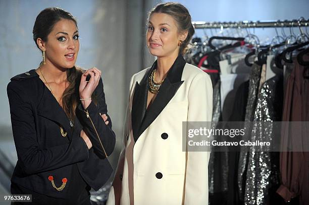 Roxy Olin and Whitney Eve Port attend backstage at Gen Art's 6th Annual Fresh Faces in Fashion show at the opening of FASHIONmiami on March 10, 2010...