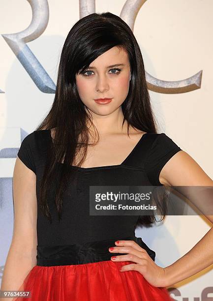 Actress Alessandra Torresani presents 'Caprica', at the Lara Theatre on March 11, 2010 in Madrid, Spain.