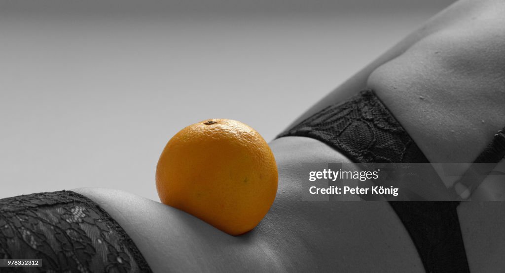 Orange skin on