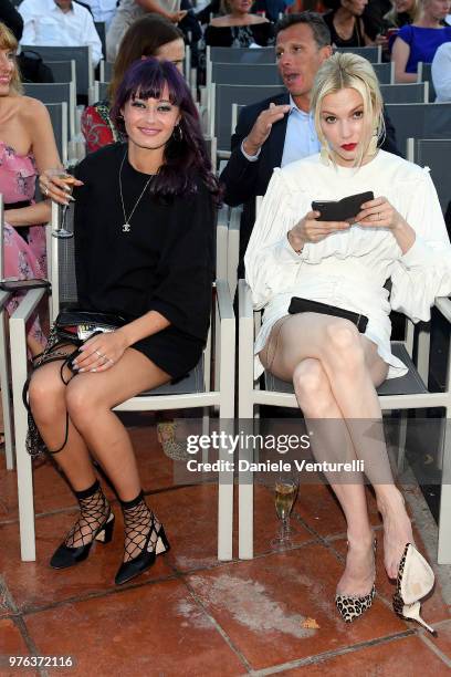 Ella Purnell and Sylvia Hoeks attend the 'Filming Italy Sardegna Festival' at Forte Village Resort on June 16, 2018 in Santa Margherita di Pula,...