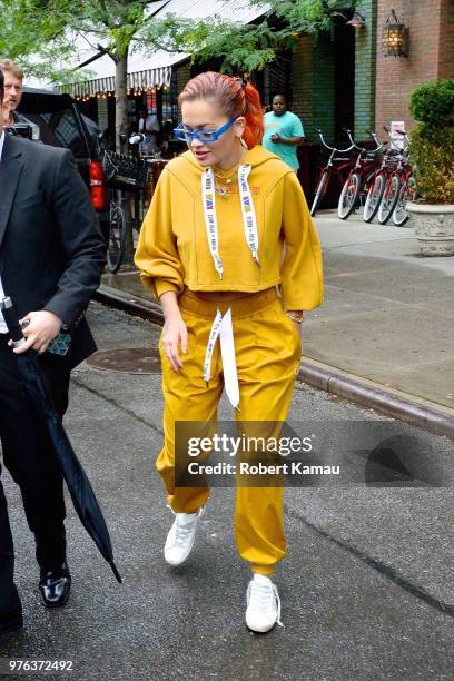 Rita Ora seen out and about in Manhattan on June 13, 2018 in New York City.