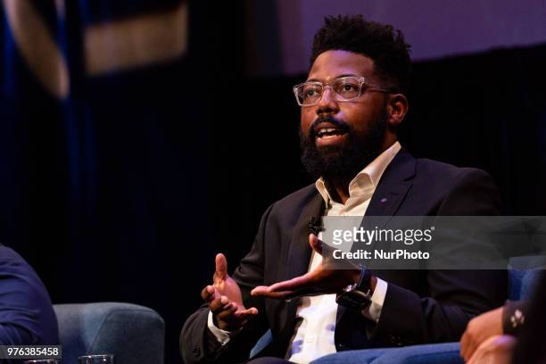 Damon Young, Editor-in-Chief, co-founder, VerySmartBrothas, on a panel for TV One and the National Urban League's televised town hall taping at The...