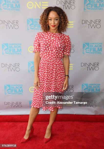 Chaley Rose is seen at the TV One "Dinner for Two" screening at the American Black Film Festival at the Colony Theatre on June 16, 2018 in Miami...