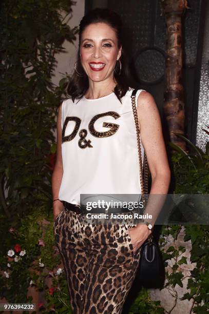 Gina Bannemer attends Dolce & Gabbana Naked King secret show at Milan Men's Fashion Week Spring/Summer 2019 on June 16, 2018 in Milan, Italy.