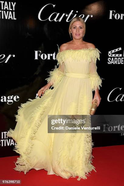 Hofit Golan attends the 'Filming Italy Sardegna Festival' gala dinner at Forte Village Resort on June 16, 2018 in Santa Margherita di Pula, Cagliari,...