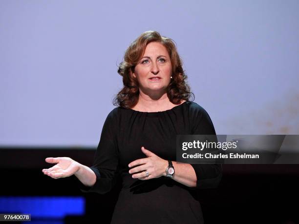 Nickelodeon President, Cyma Zarghami attends the 2010 Nickelodeon Upfront Presentation at Hammerstein Ballroom on March 11, 2010 in New York City.