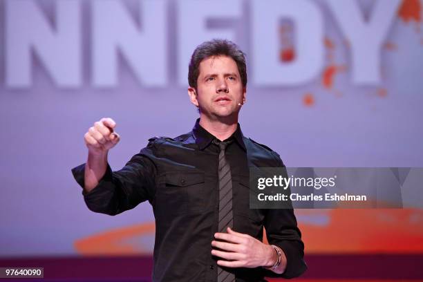 "Fanboy" and "Chum Chum" voice actor, Jamie Kennedy attends the 2010 Nickelodeon Upfront Presentation at Hammerstein Ballroom on March 11, 2010 in...