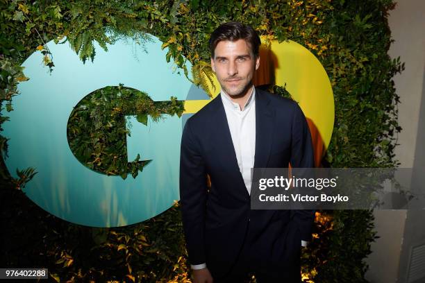 Johannes Huebl attends the GQ Milan Cocktail Party during Milan Men's Fashion Week Spring/Summer 2018/19 on June 16, 2018 in Milan, Italy.