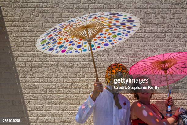 People participate in the 36th annual Mermaid Parade in Coney Island on June 16, 2018 in New York City.