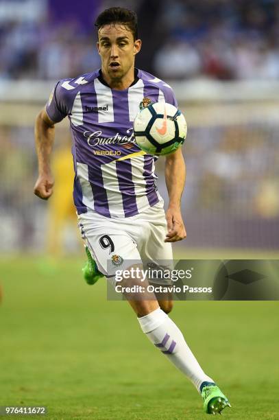 Jaime Mata of Real Valladolid in action during the La Liga 123 play off match between Real Valladolid and Club Deportivo Numancia at Jose Zorilla...