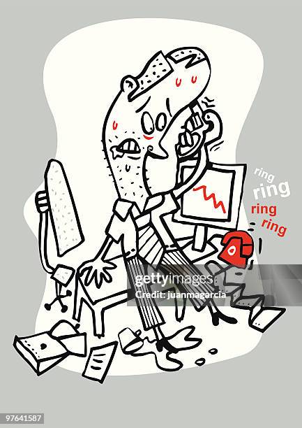 businessman trying to commit suicide - wall street background stock illustrations