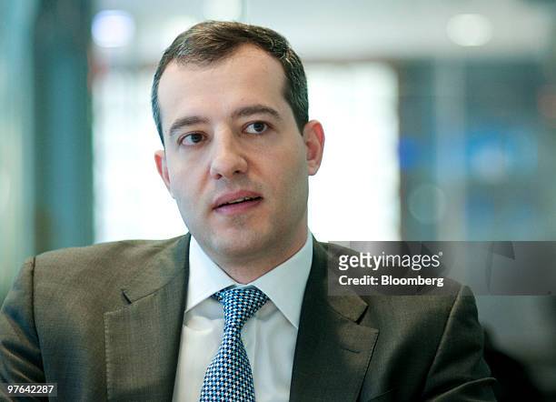 Alex Pellegrini, a partner with Apax Partner LLP, speaks during an interview with other private equity executives in New York, U.S., on Thursday,...