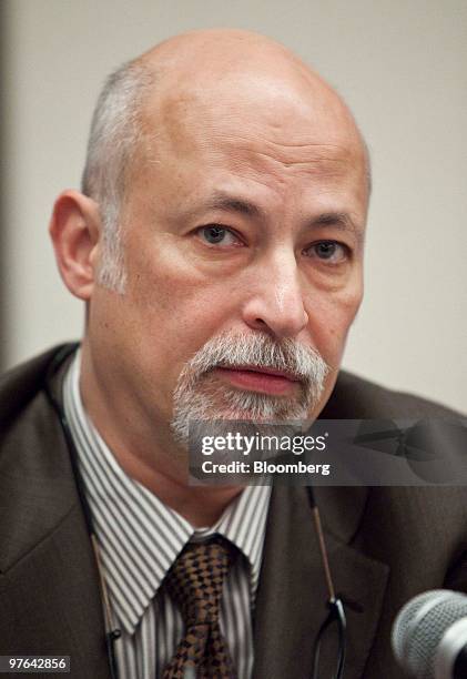 Ken Papagan, president and chief strategy officer of Rentrak Corporation, speaks during a panel discussion at the Bloomberg BusinessWeek 2010 Media...