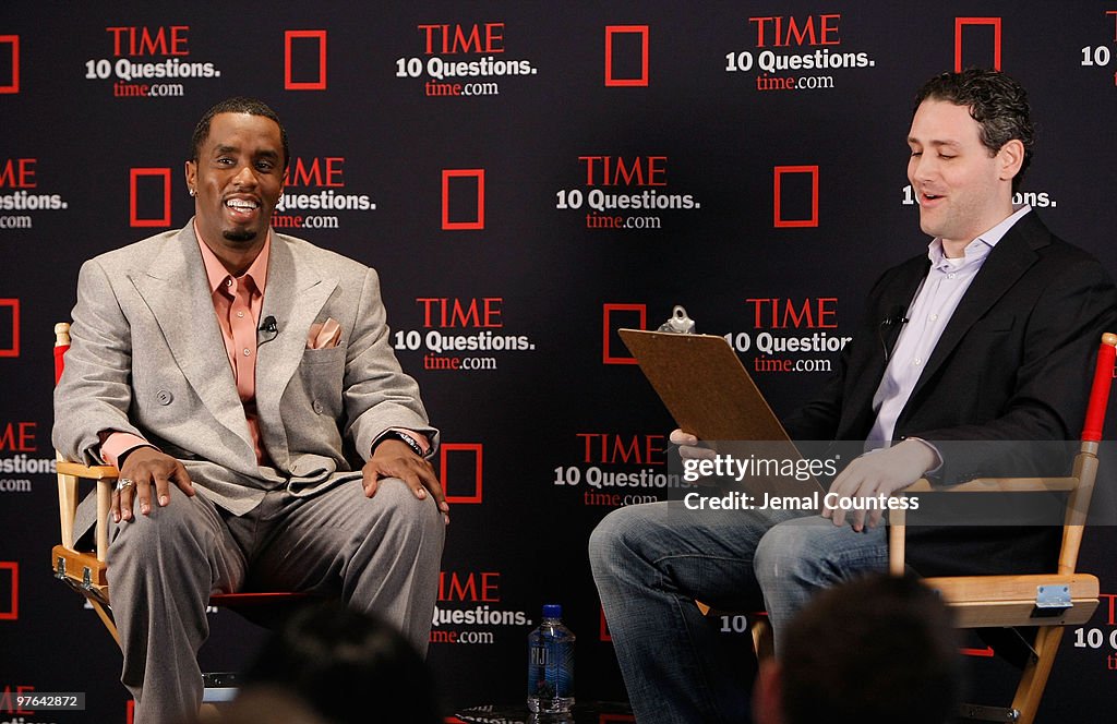 TIME's First Live "10 Questions" with Sean "Diddy" Combs