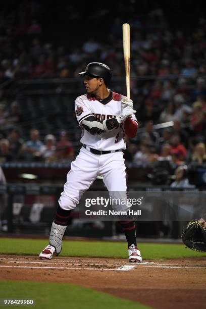 Jon Jay of the Arizona Diamondbacks gets ready in the batters box against the Pittsburgh Pirates at Chase Field on June 13, 2018 in Phoenix, Arizona.