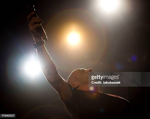 Italian singer Eros Ramazzotti performs live during a concert at the O2 World on March 11, 2010 in Berlin, Germany. The concert is part of the tour...
