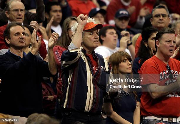 Actor Bill Murray is seen during the Quarterfinals of the Pac-10 Basketball Tournament between the Arizona Wildcats and the UCLA Bruins at Staples...