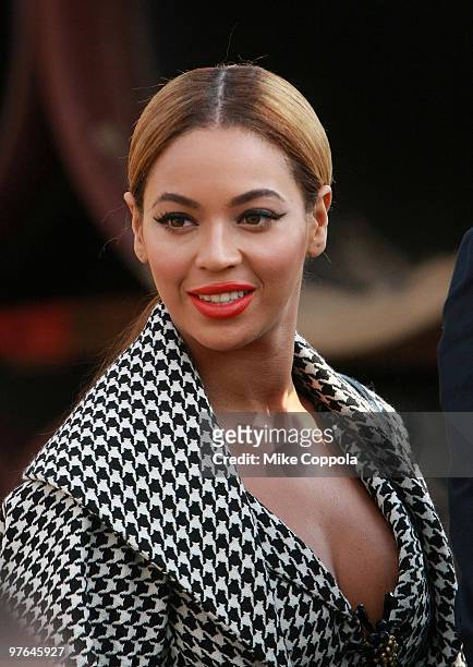 Singer/actress Beyonce Knowles attends the ceremonial groundbreaking for Barclays Center at Atlantic Yards on March 11, 2010 in New York City.
