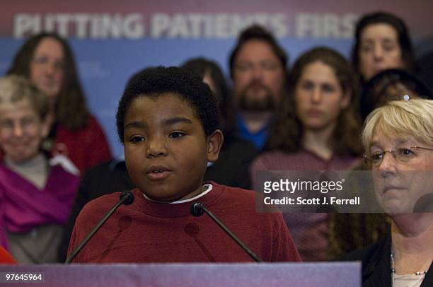 Marcelas Owens of Seattle, whose mother, Tiffany, died in her twenties after she lost her health insurance after losing her job, and Sen. Patty...