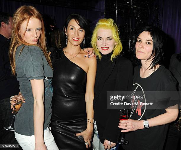 Olivia Inge, Anastasia Webster, Pam Hogg and Sue Webster attend the Anastasia Webster birthday party at the launch of the ultimate cocktail list, at...
