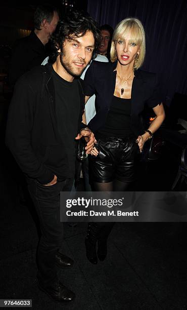 Barry Reigate and Amanda Cronin attend the Anastasia Webster birthday party at the launch of the ultimate cocktail list, at the Purple Bar in...