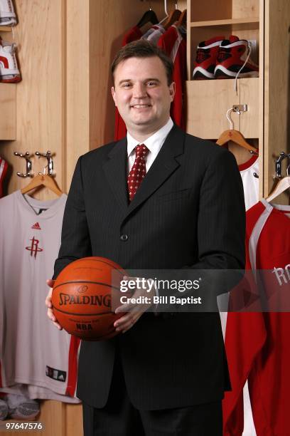 General Manager Daryl Morey of the Houston Rockets poses for a portrait on March 9, 2010 in Houston, Texas. NOTE TO USER: User expressly acknowledges...