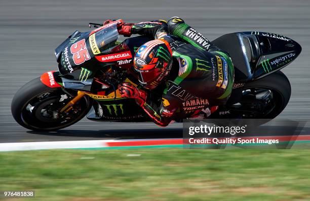 Hafizh Syahrin of Malaysia and Monster Yamaha Tech 3 rounds the bend during free practice for the MotoGP of Catalunya at Circuit de Catalunya on at...