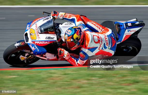 Jack Miller of Australia and Marc Vds Racing Team rounds the bend during free practice for the MotoGP of Catalunya at Circuit de Catalunya on at...