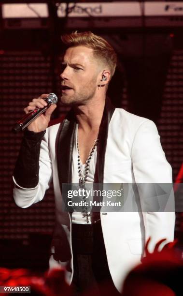 Ronan Keating of Boyzone performs at the Royal Albert Hall on March 11, 2010 in London, England.