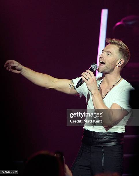Ronan Keating of Boyzone performs at the Royal Albert Hall on March 11, 2010 in London, England.