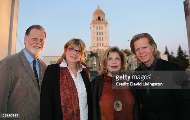 Director Taylor Hackford, Wallis Annenberg Center executive director Lou Moore, philanthropist Wallis Annenberg and actor William H. Macy attend the...