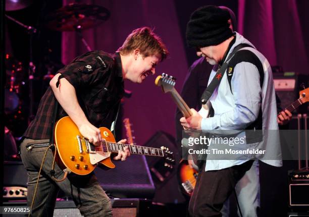 Jonny Lang and Brad Whitford perform as part of the Experience Hendrix Tribute at The Warfield Theater on March 10, 2010 in San Francisco, California.