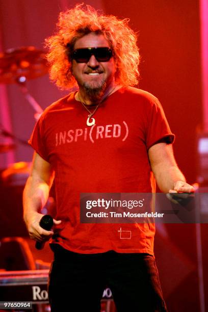 Sammy Hagar performs as part of the Experience Hendrix Tribute at The Warfield on March 10, 2010 in San Francisco, California.