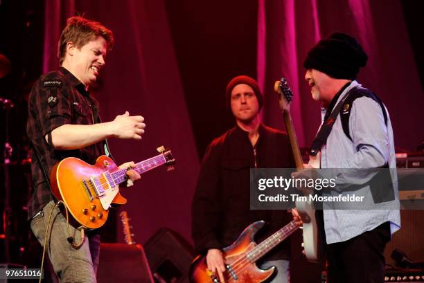 Jonny Lang and Brad Whitford perform as part of the Experience Hendrix Tribute at The Warfield Theater on March 10, 2010 in San Francisco, California.