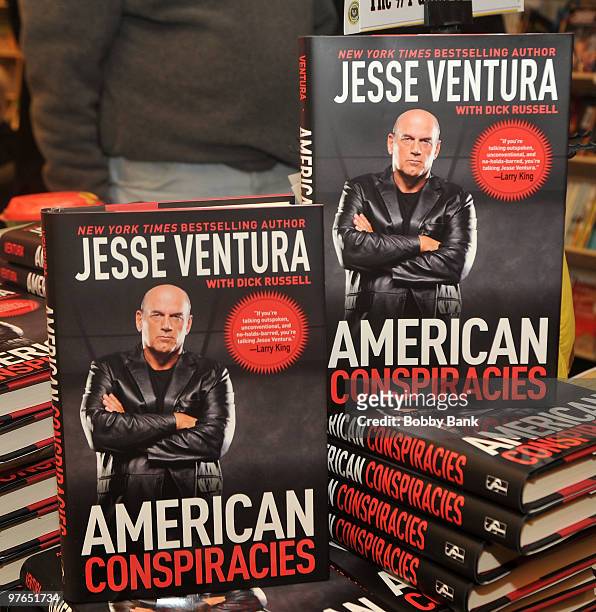 Jesse Ventura promotes his book ''American Conspiracies'' at Bookends on March 11, 2010 in Ridgewood, New Jersey.